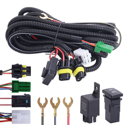 Fog Light Bar Wiring Harness Kit For LED 12V 40A Switch Power On Off Relay Fuse. $16.91