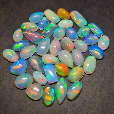 #ad 50 Pieces AAA Quality Natural Opal Cabochon 6 18 MM Size Mix Shape Opal Gemstone $260.99