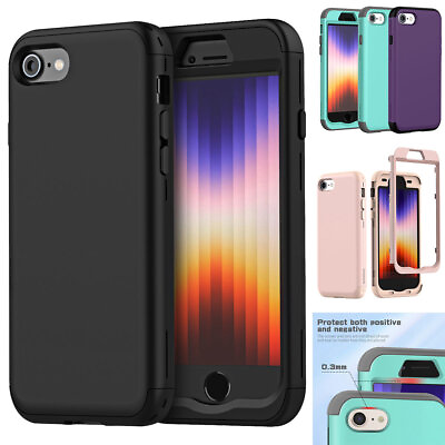 #ad For iPhone SE 2020 SE 2022 8 7 Case Heavy Duty Shockproof Hybrid Rubber Cover $10.99