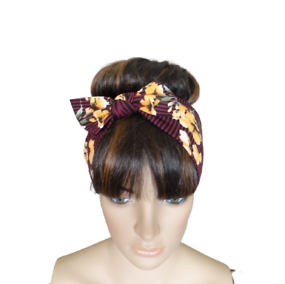 #ad Floral Hairband. Flower Headband. Bow Head Wrap. Soft Hair Wrap. Hair Piece. $8.99