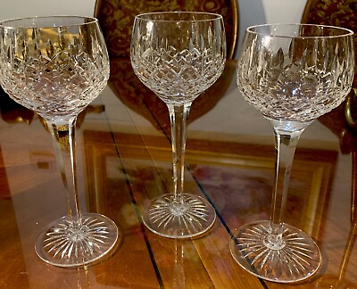#ad RARE Vintage Cut Crystal Hock Wine Glasses Shaftesbury By Stuart $250.00