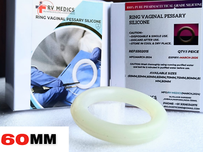 #ad 60MM Ring Vaginal Pessary for Vaginal Prolapse In Medical Grade Silicone $12.89