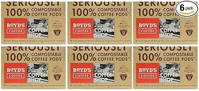#ad Boyd#x27;s Coffee Shop Coffee Light Medium roast pods 72 Count Best By 05 01 24 $59.99