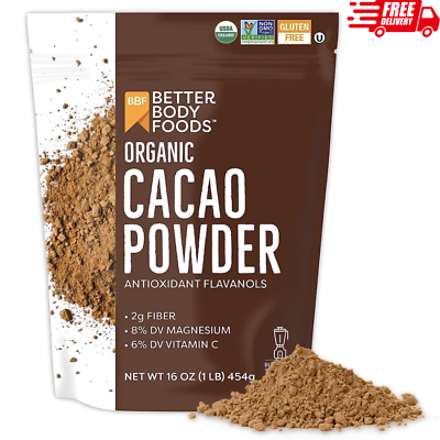 #ad Organic Cacao Powder Cocoa Substitute Bulk 1 LB Superfood Non GMO Gluten Free $11.86