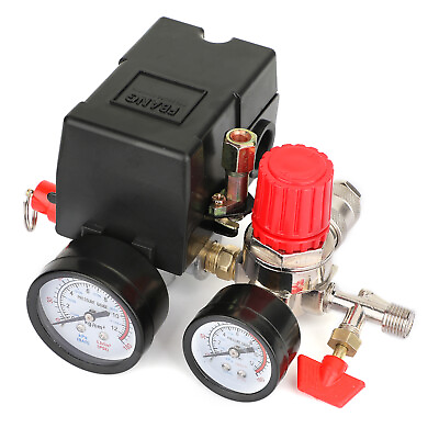 #ad Air Compressor Pressure Control Switch Manifold Regulator Fitting US APP $48.89