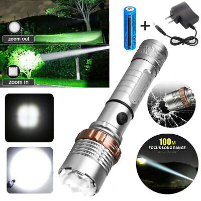 #ad #ad Brightest 2500000LM Police Led Tactical Flashlight Rechargeable High Power Torch $10.98