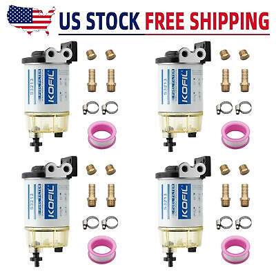 #ad 4 S3213 Fuel Filter Fuel Water Separator for Marine Outboard Motor Mercury Boat $91.70