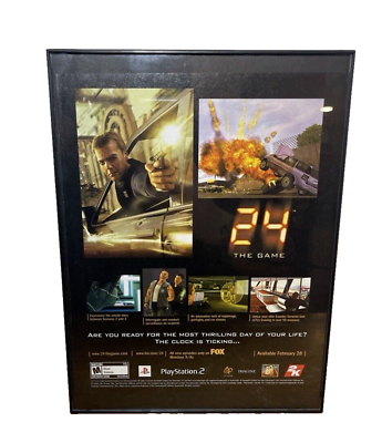 #ad 24 Twenty Four Jack Bauer Video Game Print Ad Poster Promo Art 2006 Framed $20.12