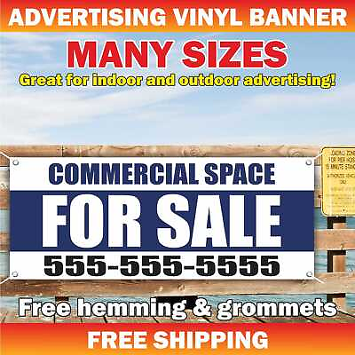 #ad COMMERCIAL SPACE FOR SALE Advertising Banner Vinyl Mesh Sign rent custom lease $219.95