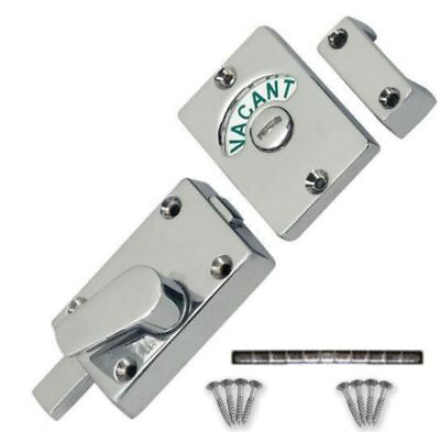 #ad 4 X Indicator Privacy Door Bolt Kits Engaged Vacant Chromed 63mm NEW One $111.68