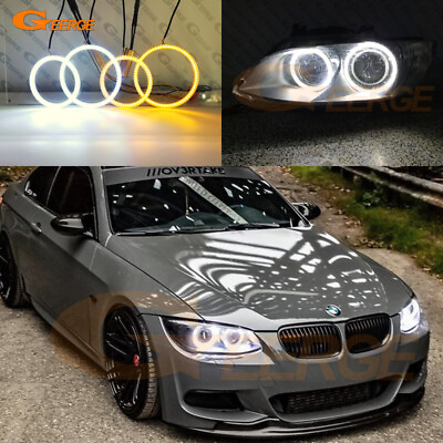 #ad For BMW 3 Series E90 E91 E92 E93 Ultra Bright LED Angel Eyes Halo Rings Kit $39.09