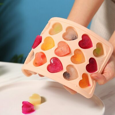 1pc Silicone Heart Ice Mold BPA Free Ice Cube Ball Maker With Cover DIY Bar $27.63