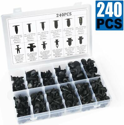 #ad 240x Plastic Push Type Pin Plastic Rivet Clips Panel Moulding Trim Kit For Jeep $12.52