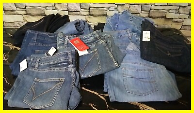 #ad Women#x27;s Jeans Lot Of 12 Vintage Denim Boot Cut 1% Spandex Sizes Average 1 2 3 16 $125.00