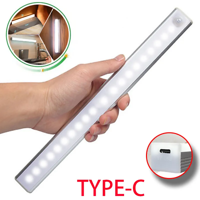 #ad Wireless Motion Sensor LED Light: Rechargeable Cabinet Wardrobe Lamp for Kitchen $9.97