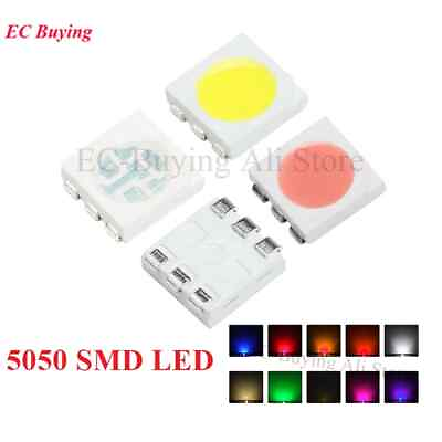 #ad 5050 SMD LED High Brightness Diode Assorted Colors 100pcs Kit $5.56