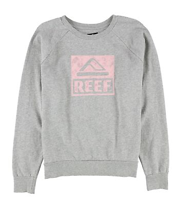 #ad Reef Womens Box Logo Sweatshirt Grey X Large $27.18