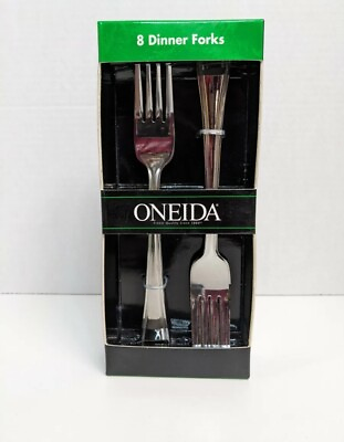 #ad New Oneida 8 Dinner Fork Set Tress $14.99