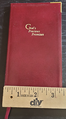 #ad Rare Vintage Books God#x27;s Precious Promises Burgundy Genuine Bonded Leather 1988 $8.99
