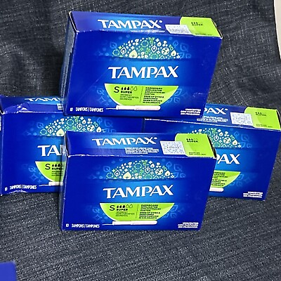 #ad Tampax Unscented Super tampon with cardboard applicator 4 boxes of 10 40 Total $22.99