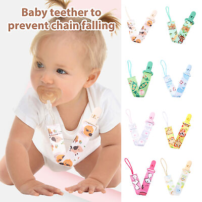 #ad Pacifier Chain Clip Holder Baby Nursing Teether Dummy Soother Nipple Leash Strap $7.20