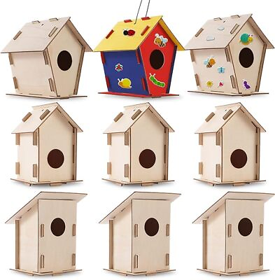 #ad 9 DIY Bird House Kits For Children to Build Wood Birdhouse Kits For Kids to Pain $22.99
