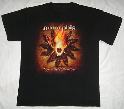 #ad Amorphis Forging Land of Thousand Lakes T Shirt Cotton Black Men S to 5XL BE2179 $20.89