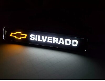 #ad #ad 1PCS SILVERADO LED Logo Light Car For Front Grille Badge Illuminated Decal $13.99
