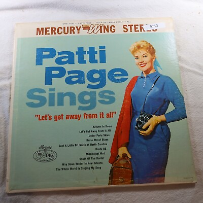 #ad Patti Page Sings Let#x27;S Get Away From It All Record Album Vinyl LP $5.77