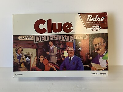 #ad Hasbro Clue Classic Detective Board Game Retro Series 1986 Edition $29.99