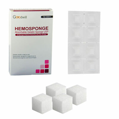 #ad PACK OF 2 HEMOSPONGE ABSORBABLE GELATIN SPONGE STERILE SPONG $22.00