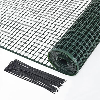 #ad 4 x 100FT Plastic Wire Mesh Fence Safety Snow Animal Barrier Fencing Netting $31.99