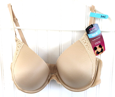 #ad NWT Maidenform 34C Love the Lift Bra Natural Boost Demi Underwire Push Up 4 $14.39