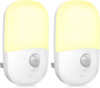 #ad Plug In Motion Activated Detector Sensor LED Indoor Night Light Electrical Home $15.99