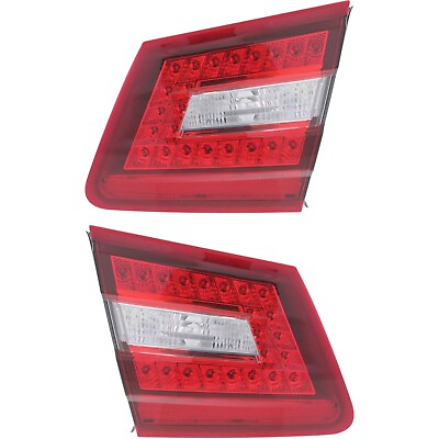 #ad Halogen Tail Light Set For 2011 2013 Mercedes Benz E350 Inner Clear Red 2Pcs $295.88