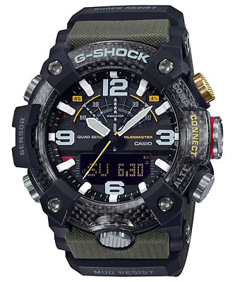 #ad Casio G Shock Mudmaster Quad Sensor Bluetooth Carbon Core Watch GG B100 1A3 $275.00