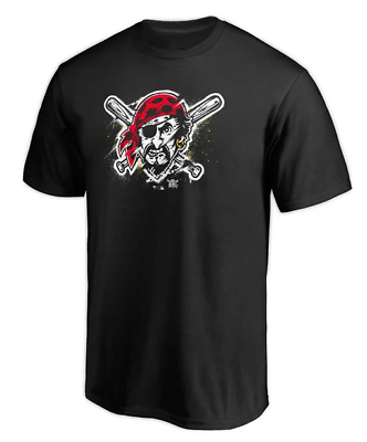 #ad Men#x27;s Pittsburgh Pirates Black Splatter T Shirt $14.99