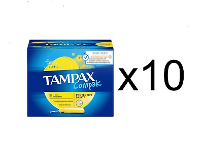 #ad 10 x TAMPAX COMPAK REGULAR Tampons 16 pcs. $67.90