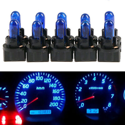 #ad 10pcs Blue T5 SMD Car Interior LED Dashboard Instrument Light Bulbs Accessories $9.93