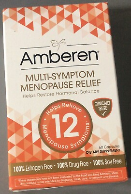 #ad Amberen Multi Symptom Menopause 12 hours Relief 60 caps Exp.01 2025 E4 $22.00