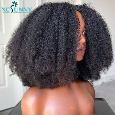 #ad 2023 women V part with clip human wig African style curly wig no glue $309.05