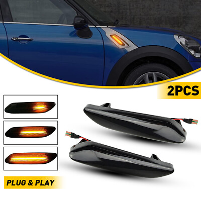 #ad 2X LED Side Marker Turn Signal Lights For 2011 2016 Mini Cooper Countryman R60 $22.99