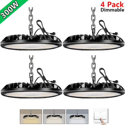 #ad 4x 300W LED UFO High Bay Light Industrial Commercial Factory Warehouse Shop Lamp $135.99