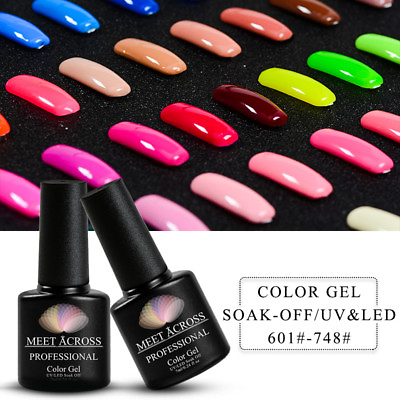 MEET ACROSS Nail Art Gel Color Polish Soak off UV LED Manicure DIY Varnish 7ml C $1.79