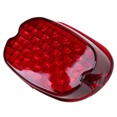 #ad Motorcycle Red Lens Tail Rear Light Brake Lamp Plastic Red fit for Harley Light $33.24