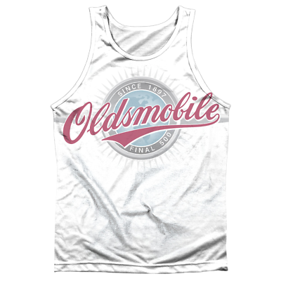 #ad Oldsmobile Oversized And Faded Logo Adult Tank Top $30.00