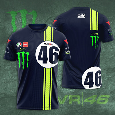 #ad NEW Personalized Yamaha VR46 Racing Team MotoGP 3D Printed Men#x27;s Gift T Shirt $29.90