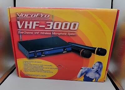 #ad Vocopro VHS 3000 Dual Channel Vhs Wireless Microphone System $107.50