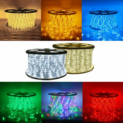 #ad #ad 50#x27; 100#x27; 150#x27; 300#x27; Ft Waterproof LED Rope Light 110V Garden In Outdoor Lighting $117.98