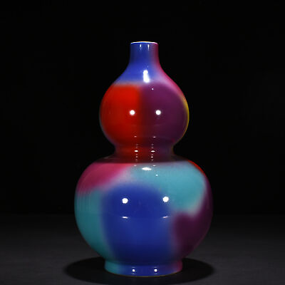 #ad 13.8quot; China Antique Porcelain qing dynasty qianlong mark famille rose gourd Vase $705.49